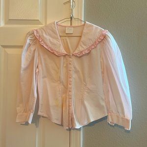 Pale pink Blouse cotton western style size s/m from the 80’s